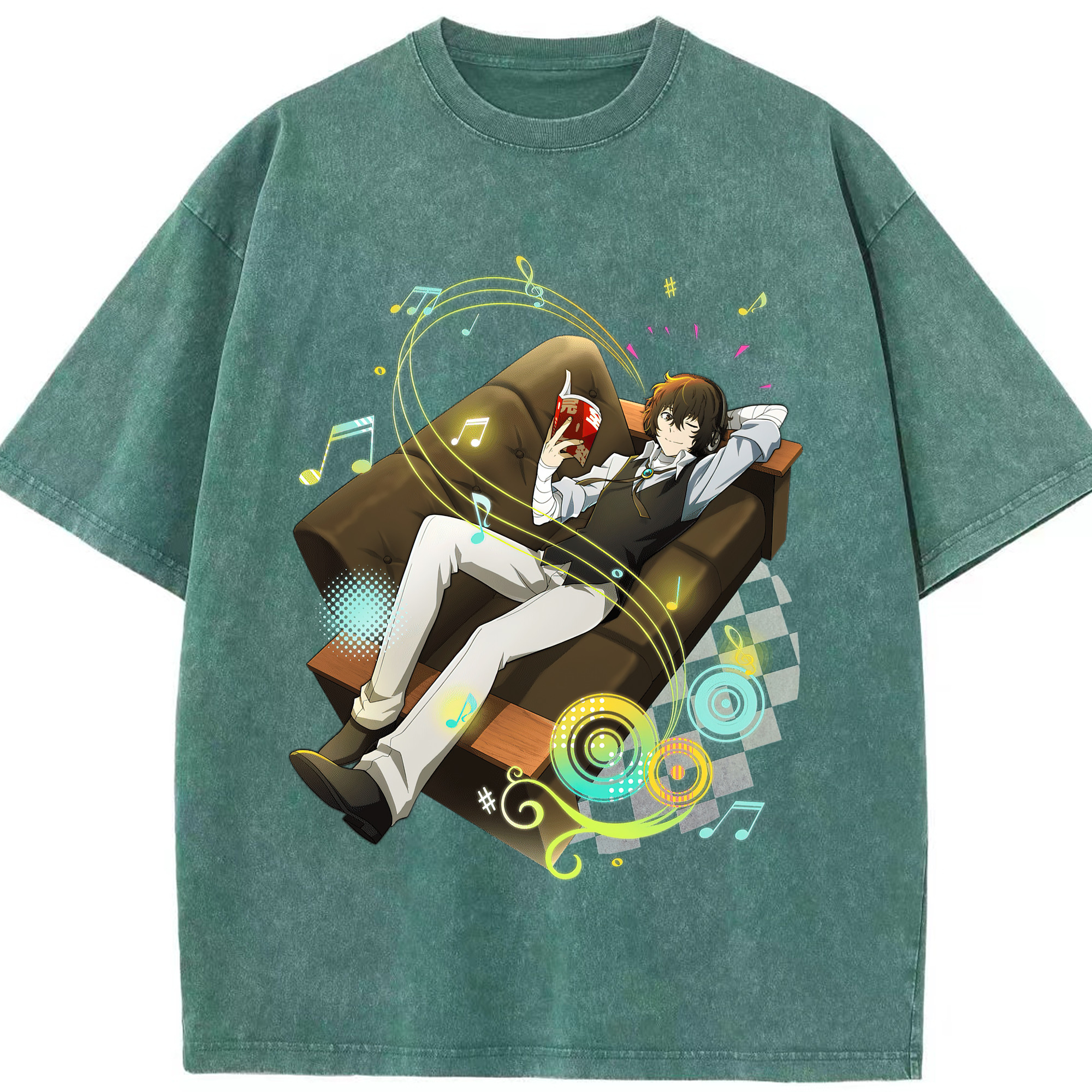 （画像用） 文豪ストレイドッグス Bungo Stray Dogs 綿100% ヴィンテージ風 半袖Tシャツ（フロントプリント）